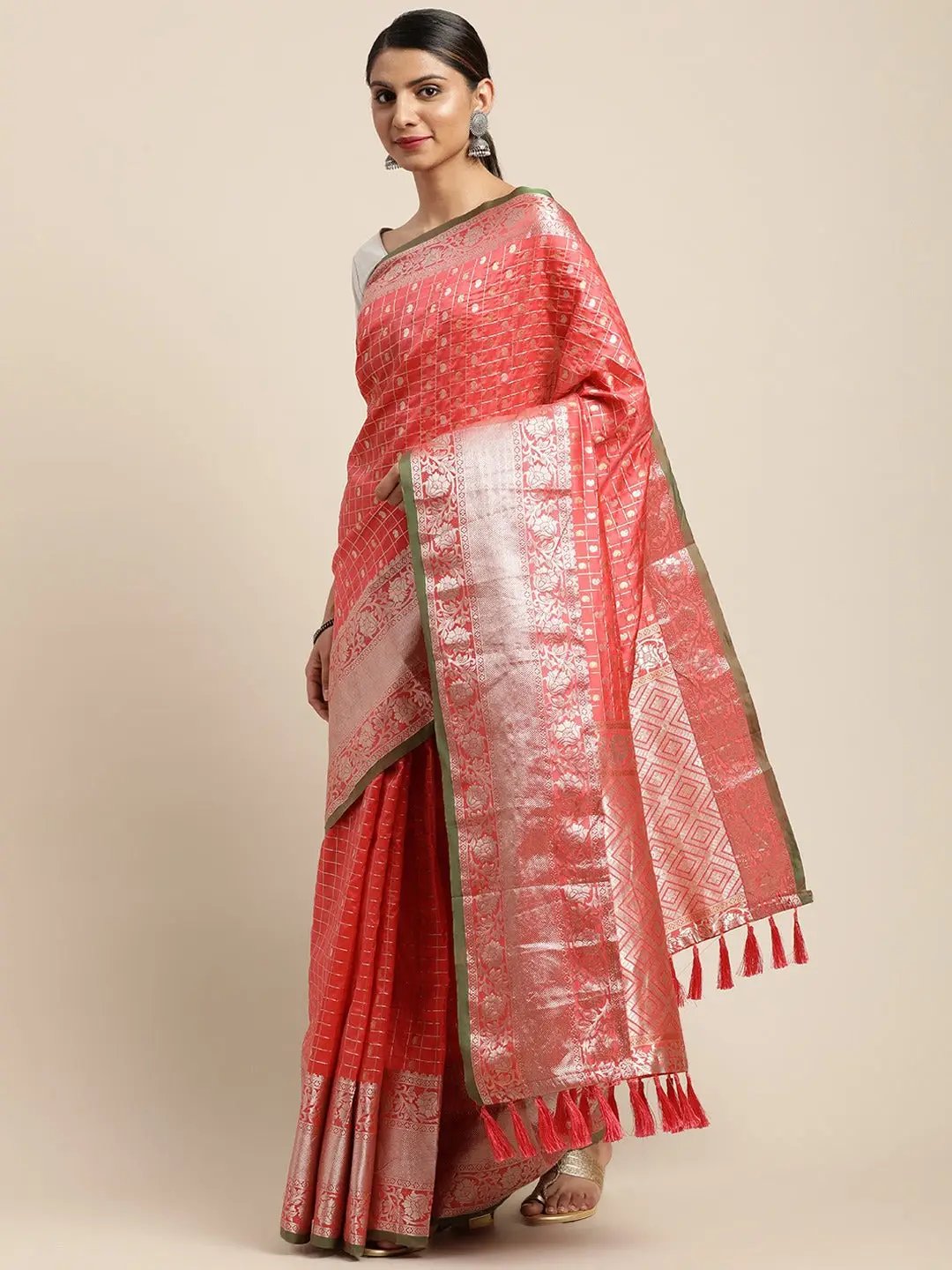 Banarasi Soft Silk Kanchi Zari Weaving Saree 