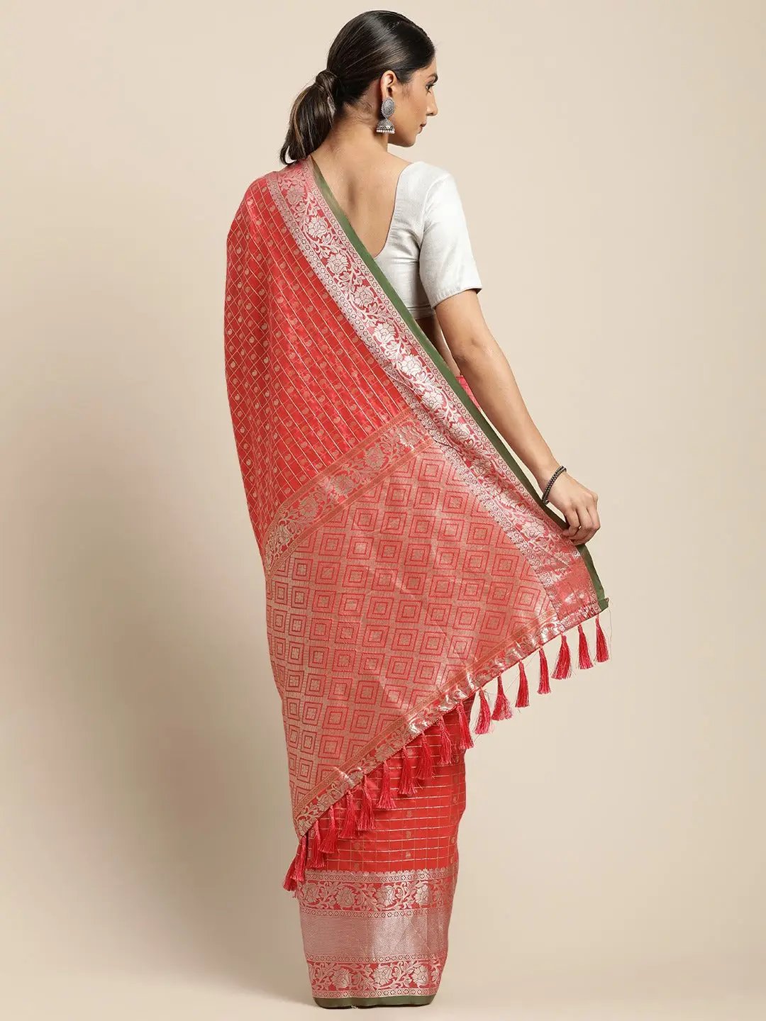 Banarasi Soft Silk Kanchi Zari Weaving Saree 