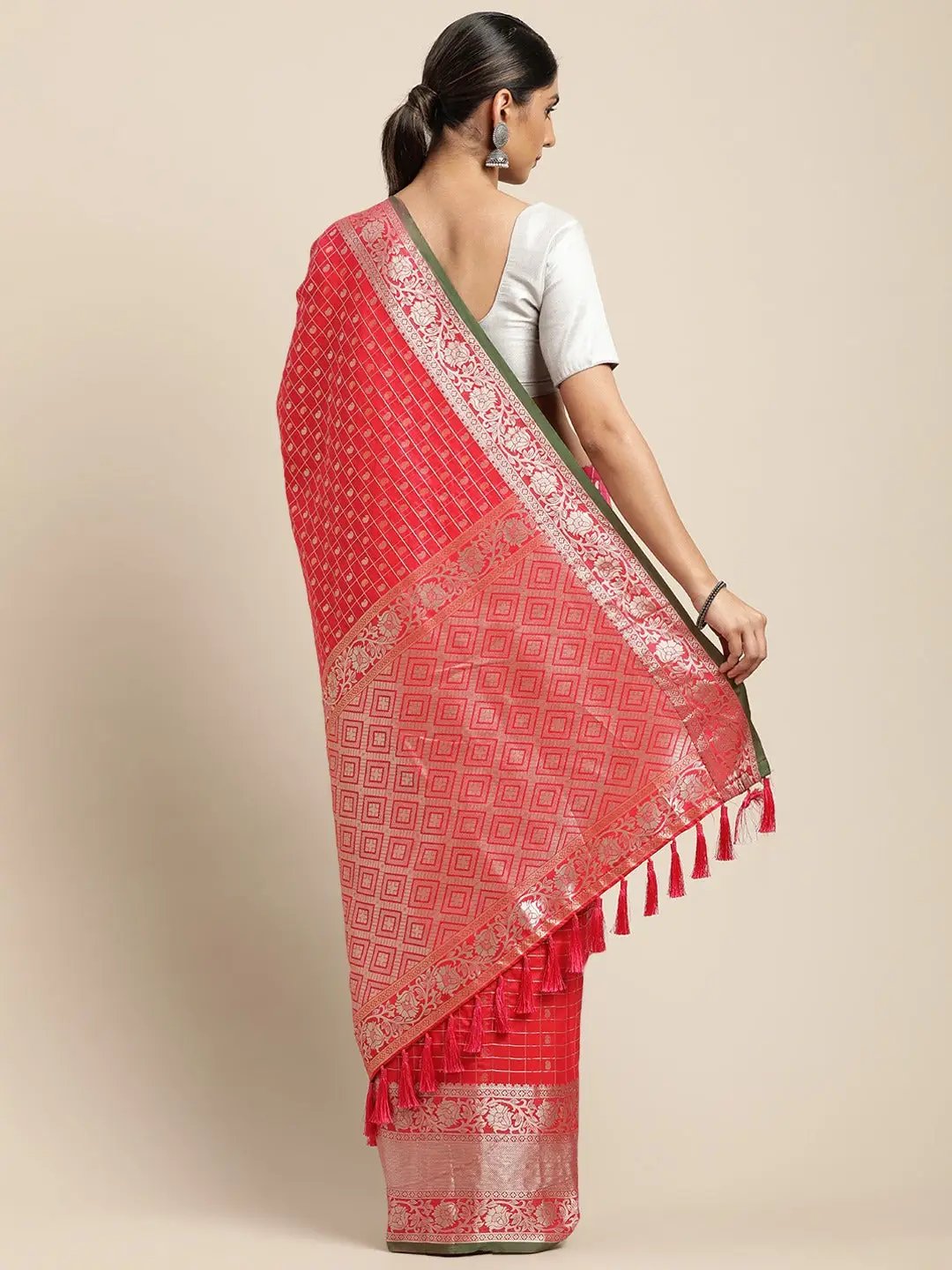 Banarasi Soft Silk Kanchi Zari Weaving Saree 