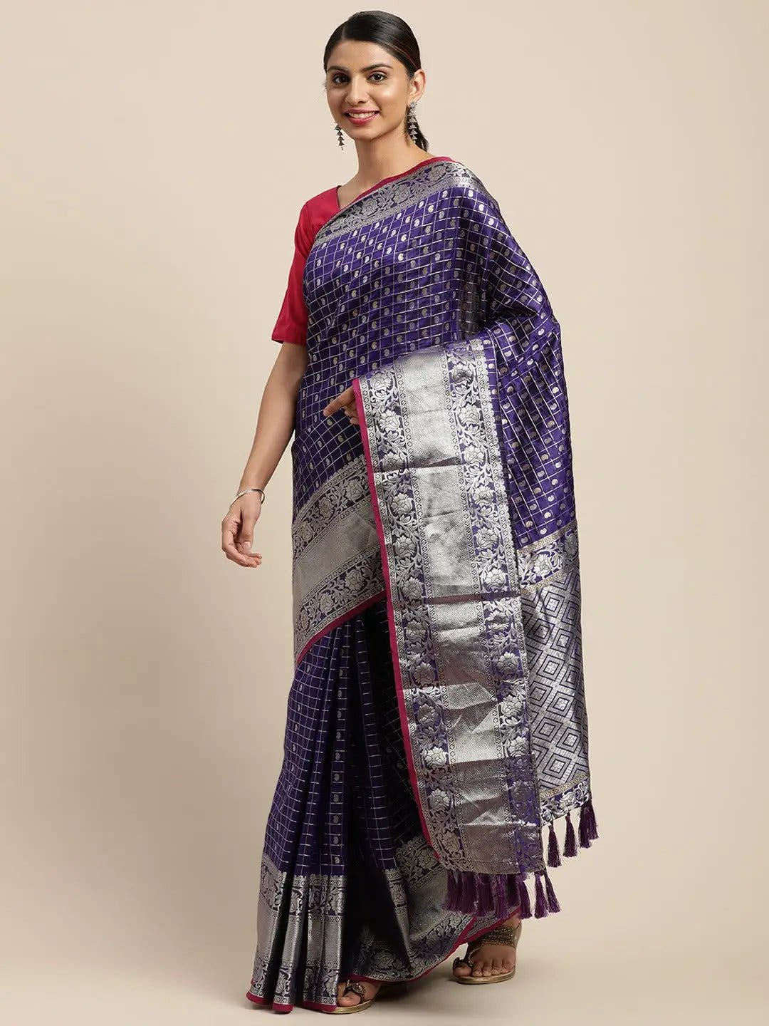 Banarasi Soft Silk Kanchi Zari Weaving Saree 