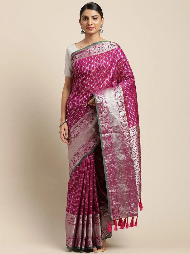 Banarasi Soft Silk Kanchi Zari Weaving Saree 