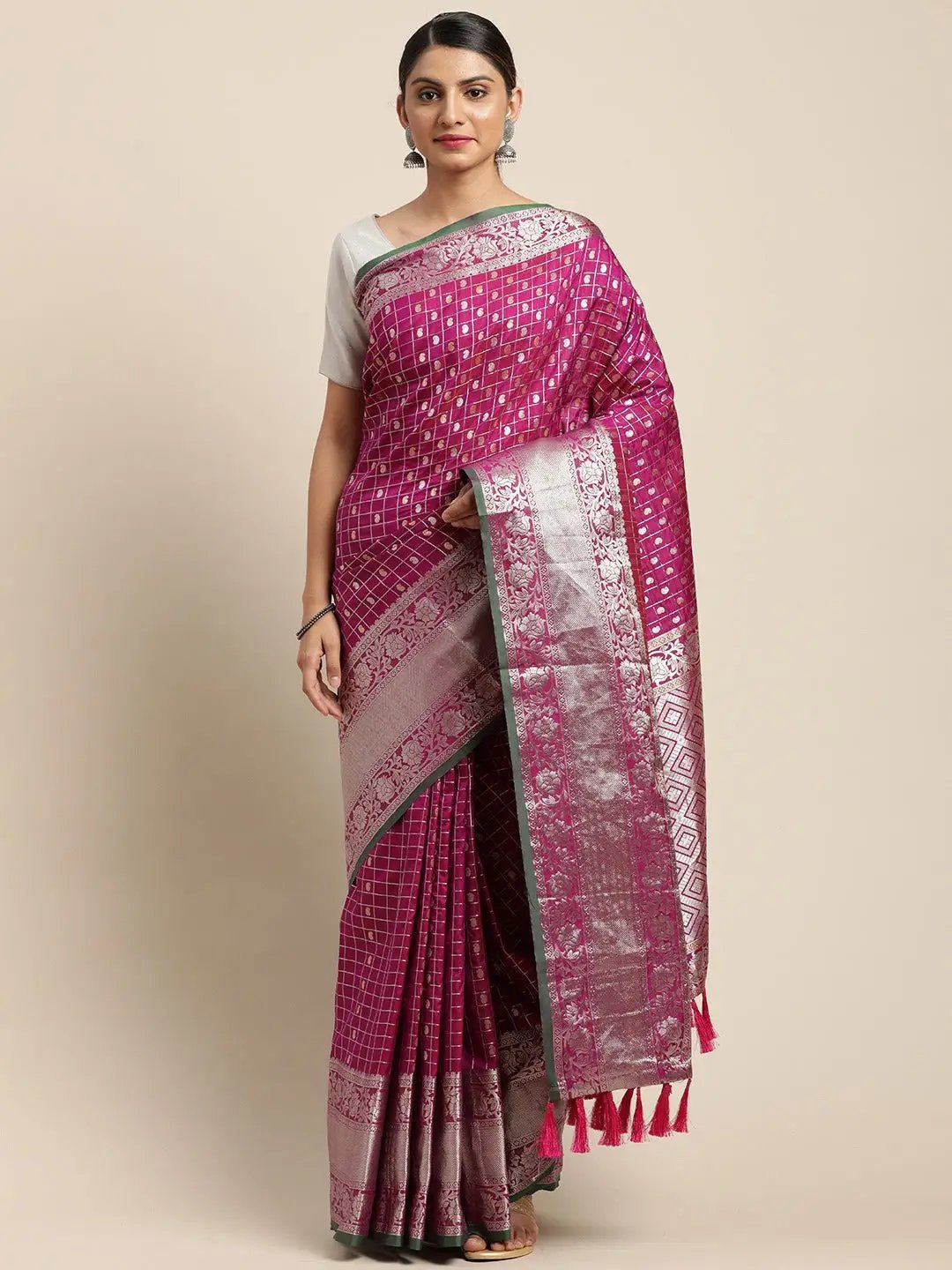 Banarasi Soft Silk Kanchi Zari Weaving Saree 