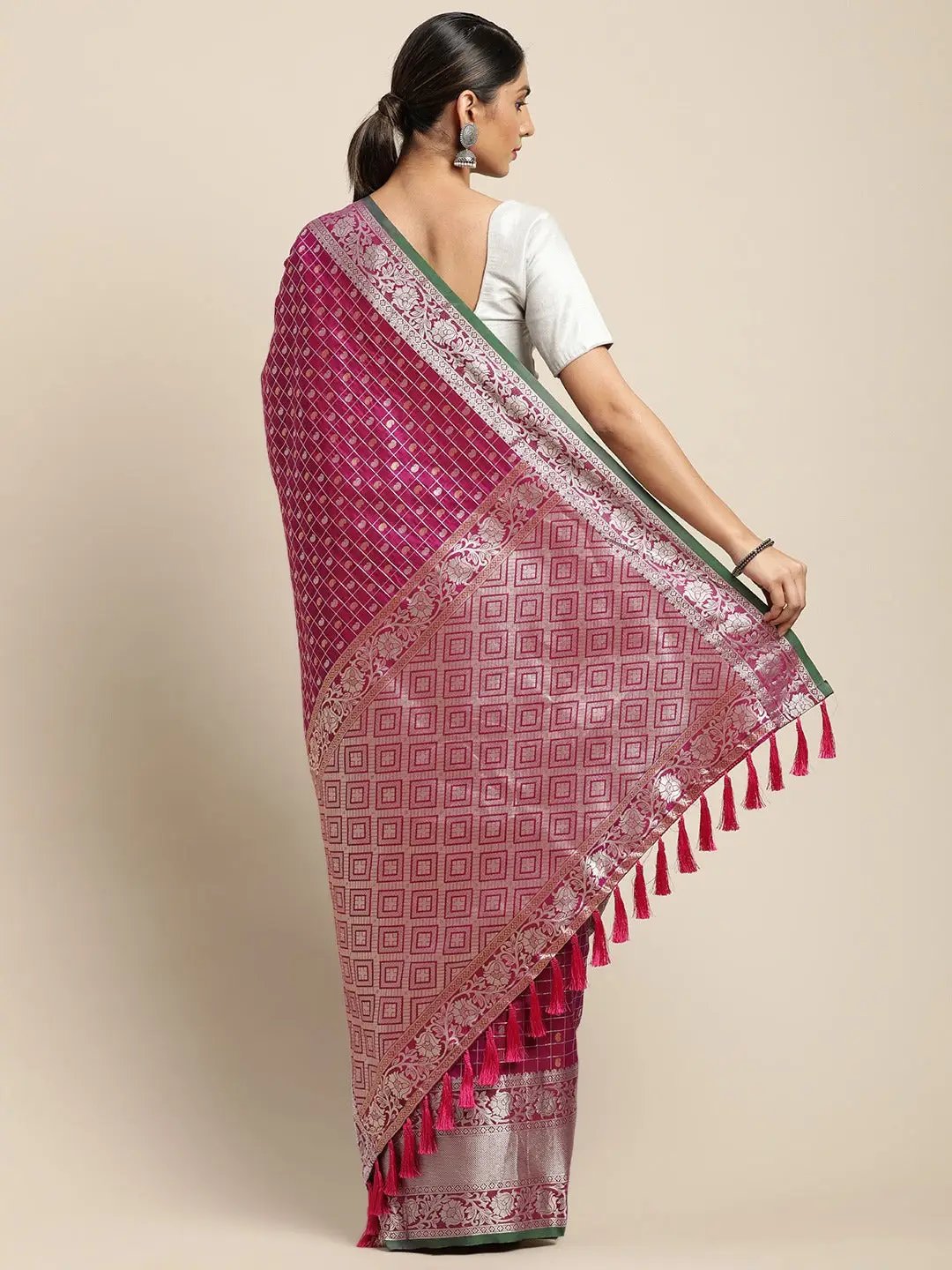 Banarasi Soft Silk Kanchi Zari Weaving Saree 