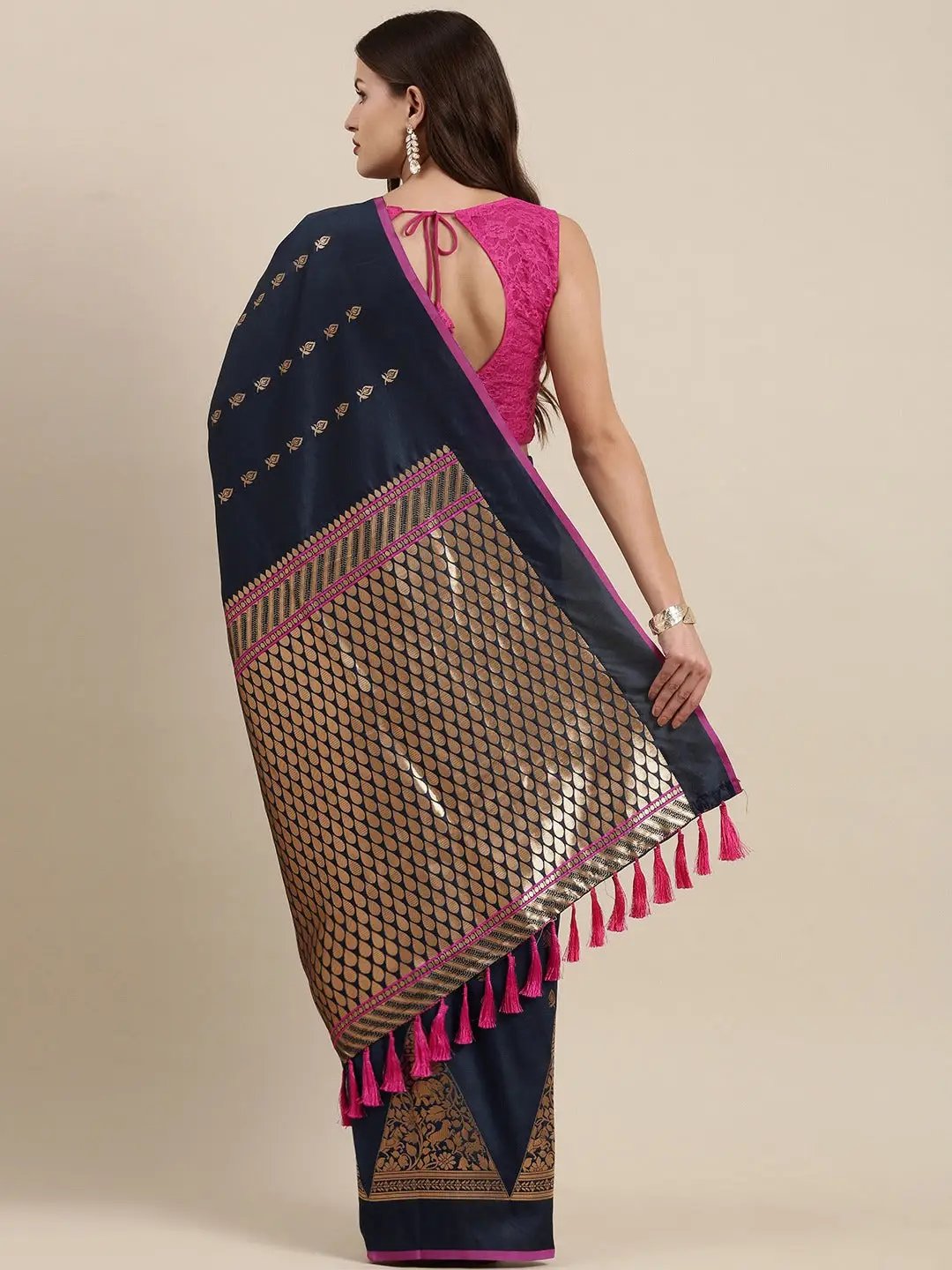 Banarasi Soft Silk Kanchi Zari Weaving Saree 