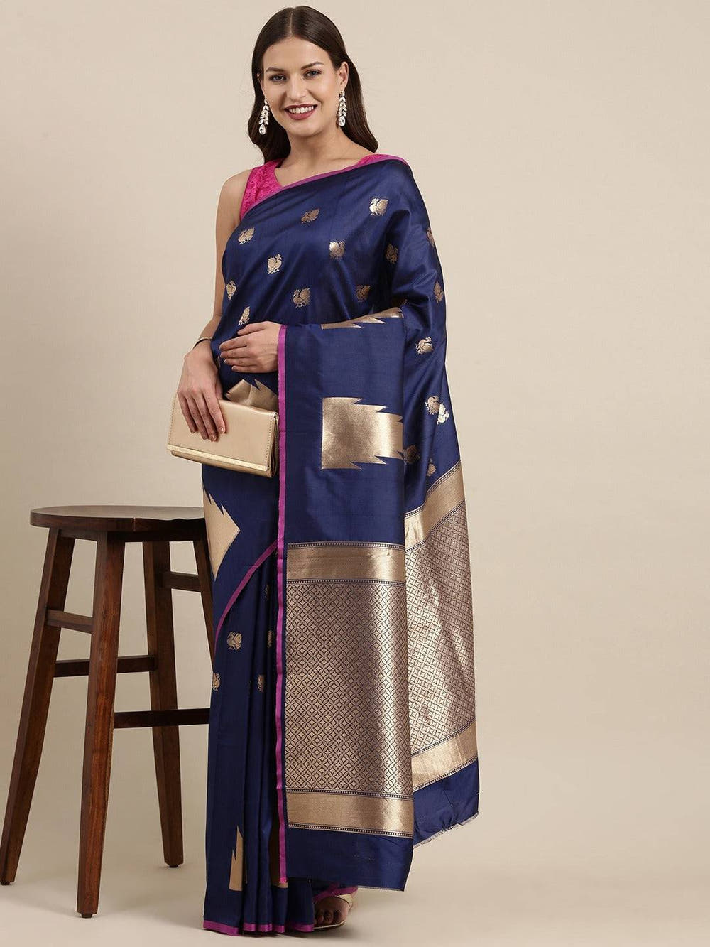 Banarasi Soft Silk Kanchi Zari Weaving Saree 