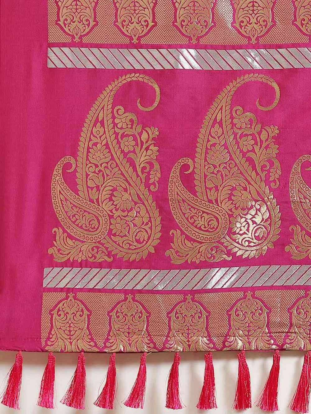 Stylish Banarasi Green Colour Zari Woven Design Saree