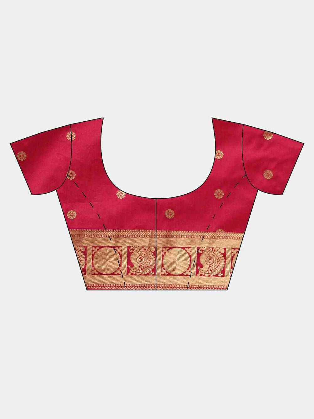 Beautiful Embellished Maroon Colour Silk Banarasi Saree