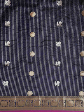 Exclusive Collection Navy Silk Banarasi Saree
