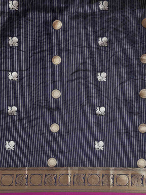 Exclusive Collection Navy Silk Banarasi Saree