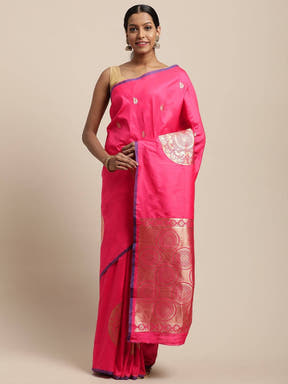 Banarasi Soft Silk Kanchi Zari Weaving Saree 