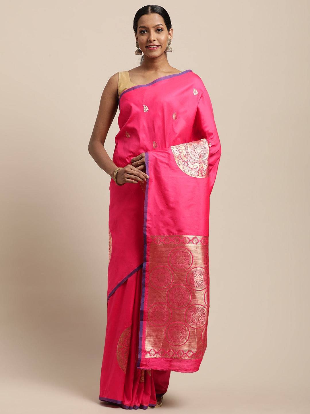 Banarasi Soft Silk Kanchi Zari Weaving Saree 