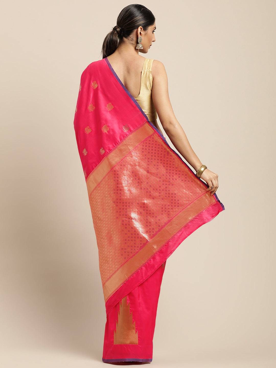 Banarasi Soft Silk Kanchi Zari Weaving Saree 