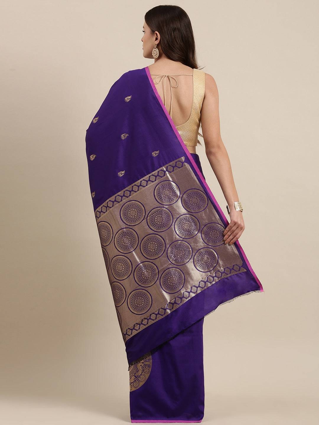 Banarasi Soft Silk Kanchi Zari Weaving Saree 