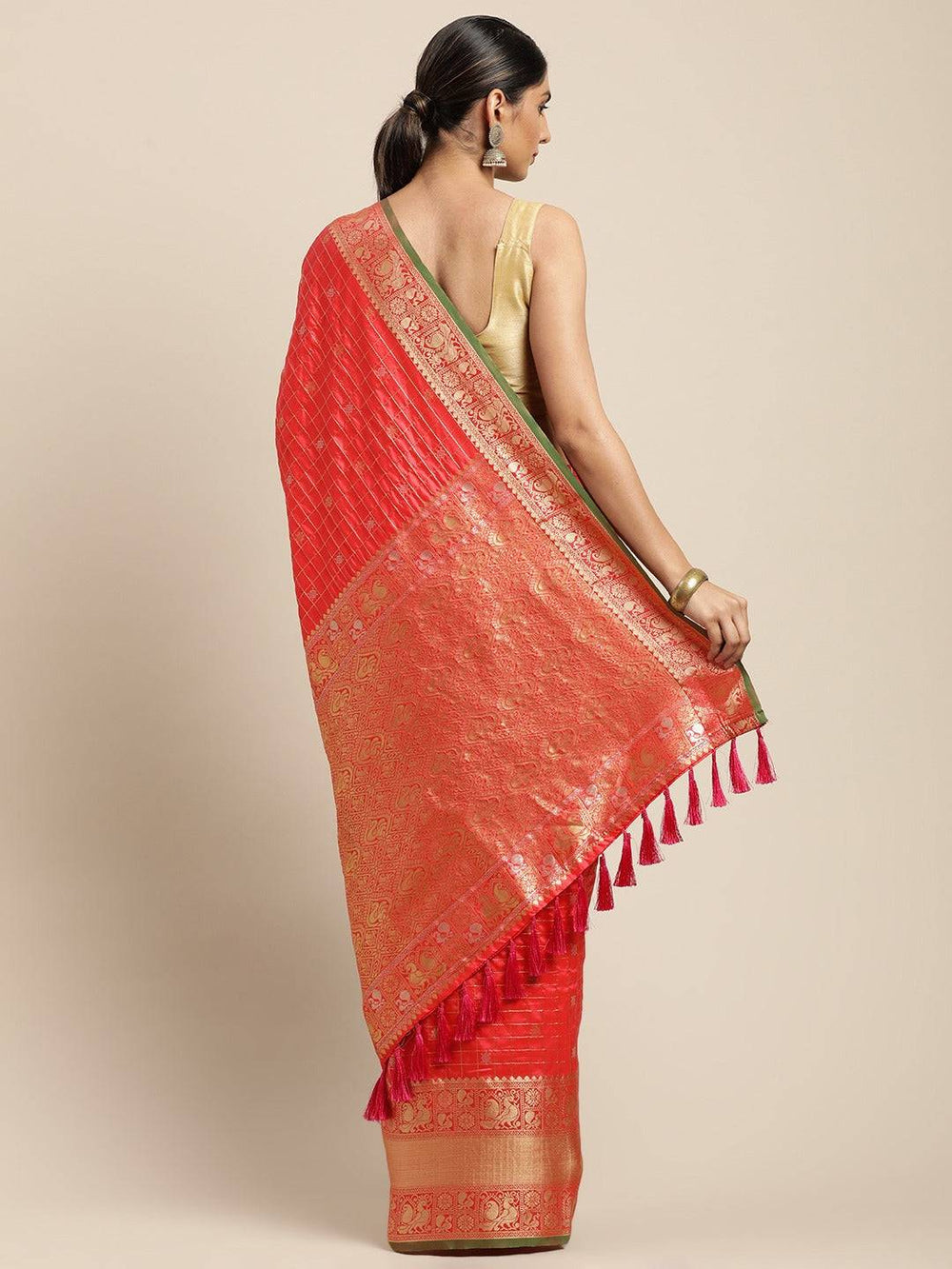 Banarasi Soft Silk Kanchi Zari Weaving Saree 