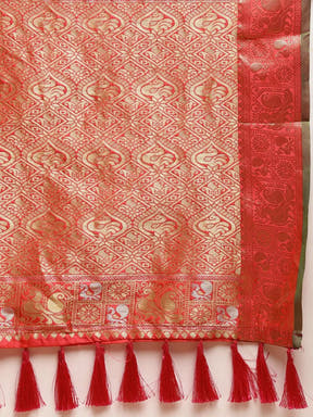 Banarasi Soft Silk Kanchi Zari Weaving Saree 
