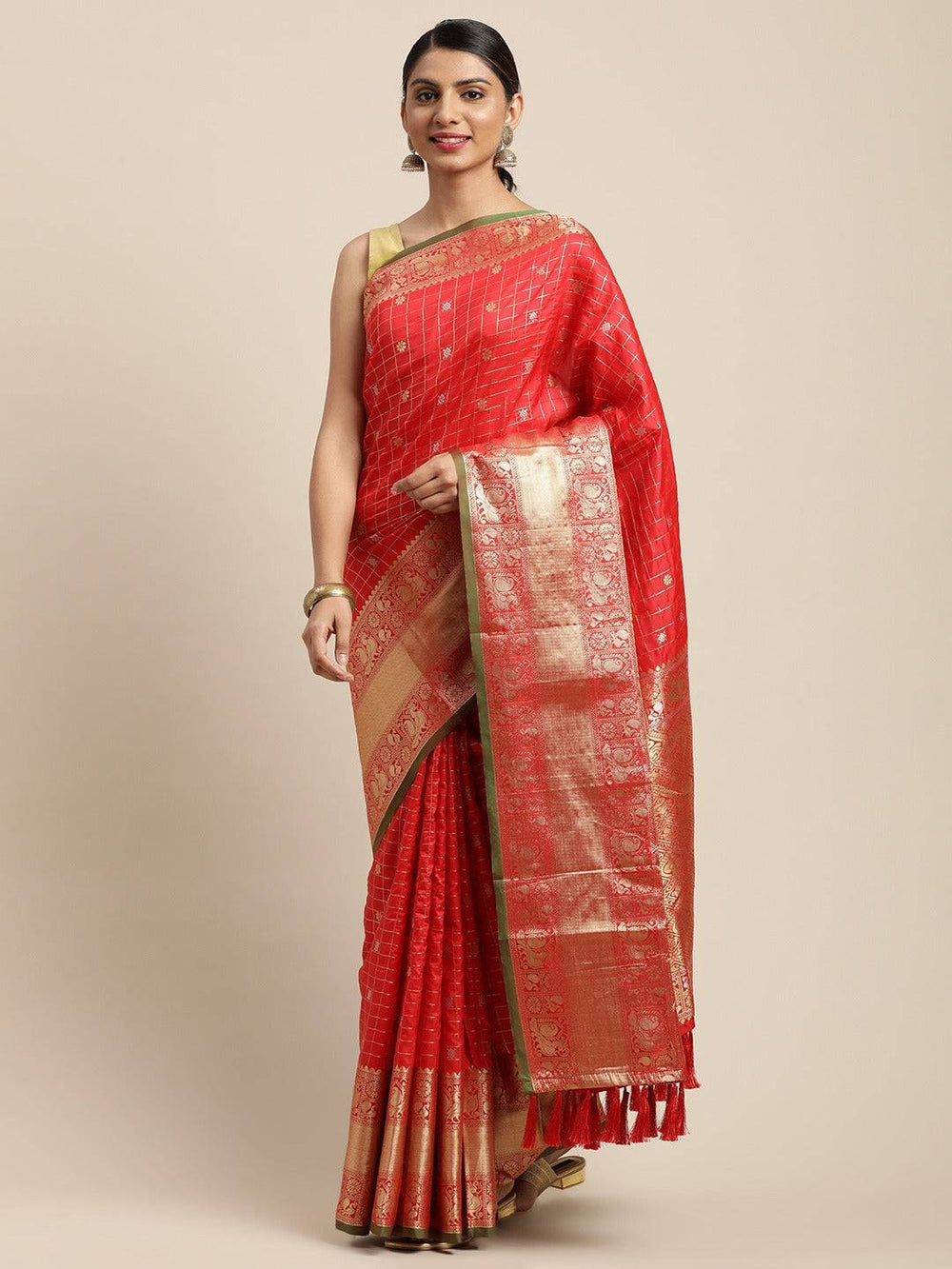Banarasi Soft Silk Kanchi Zari Weaving Saree 