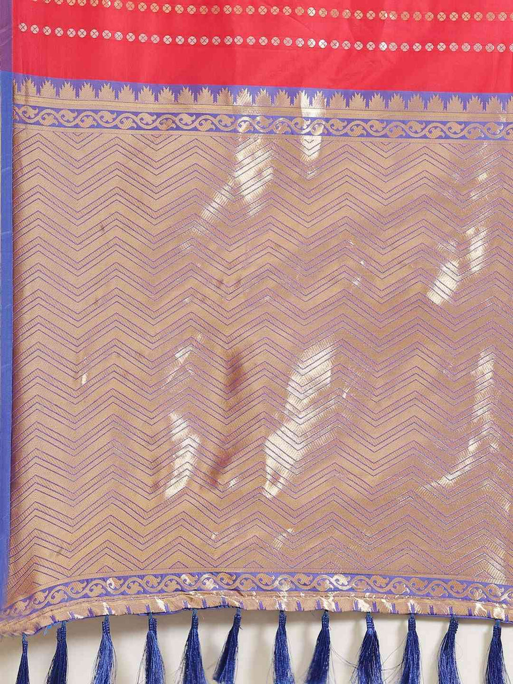 Digital Red Colour Woven Design Banarasi Saree
