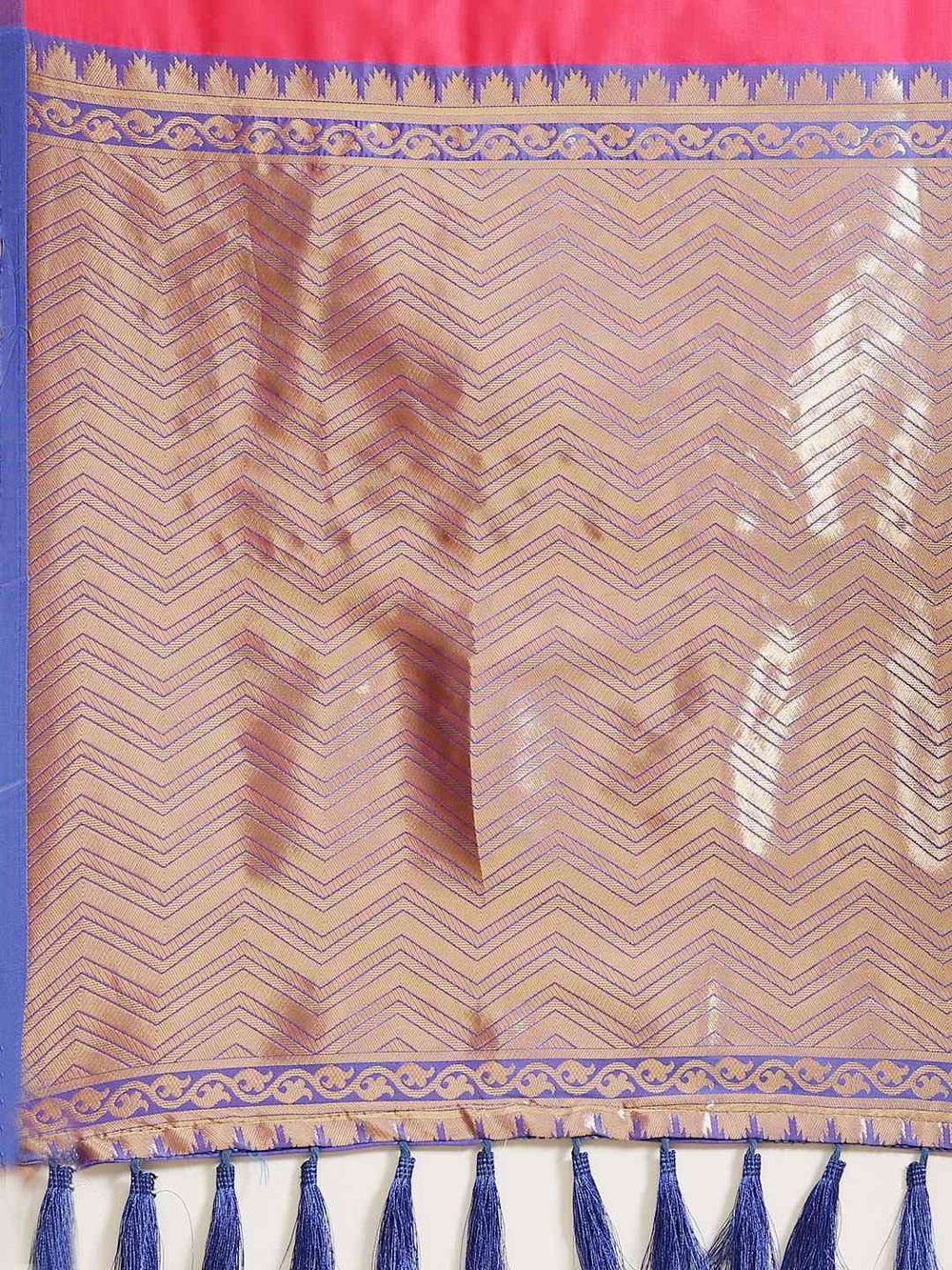  Digital Gajari Colour Banarasi Saree