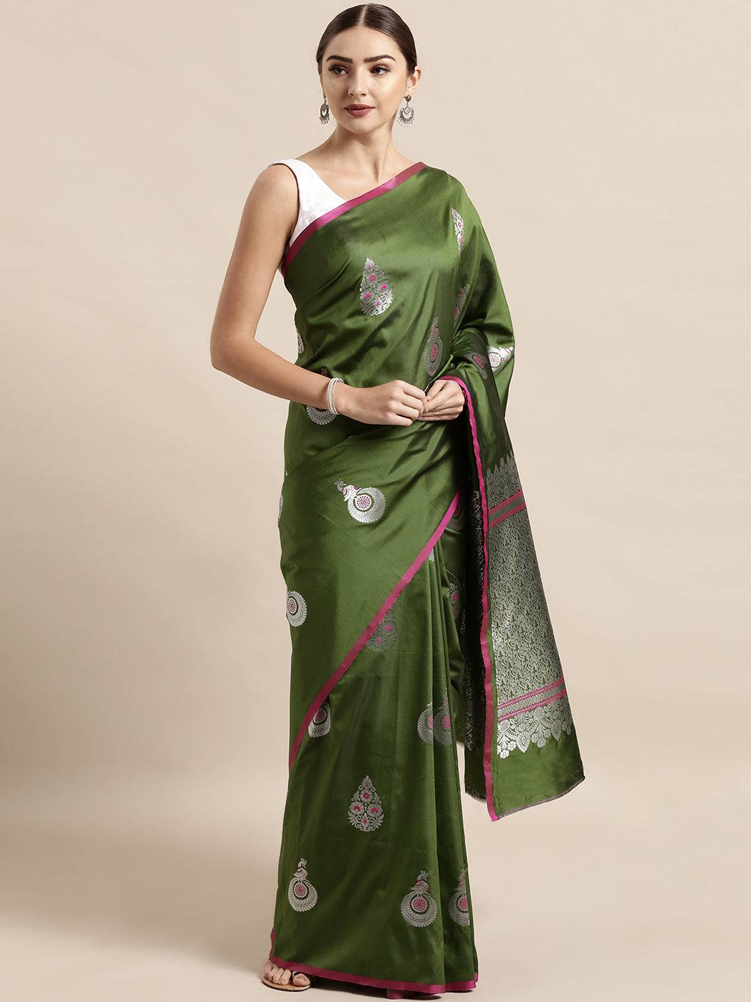 Banarasi Soft Silk Kanchi Zari Weaving Saree 