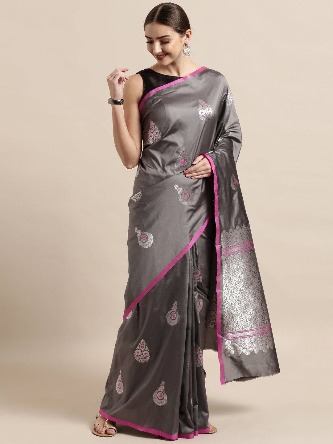 Banarasi Soft Silk Kanchi Zari Weaving Saree 