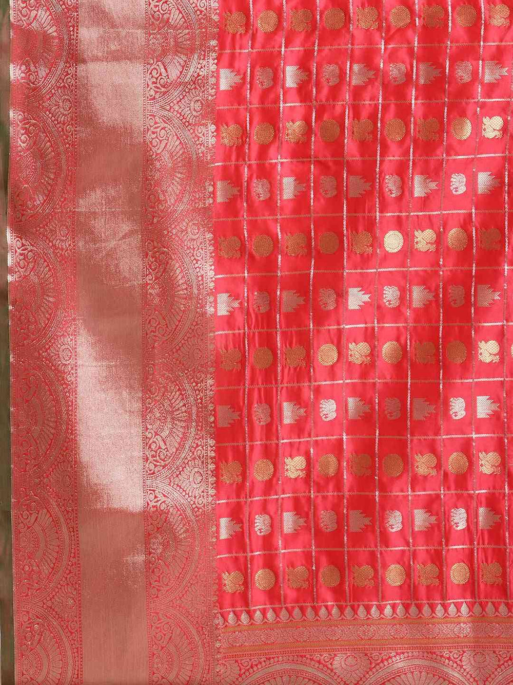 Exclusive Gajari Colour Woven Design Banarasi Saree