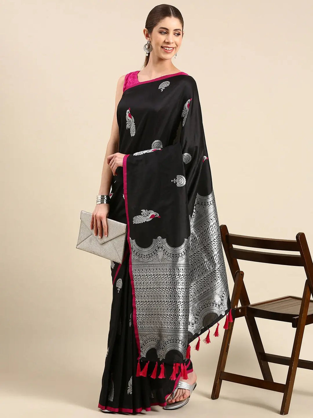  Pure Banarasi Katan Silk Kanchi Zari Weaving Saree