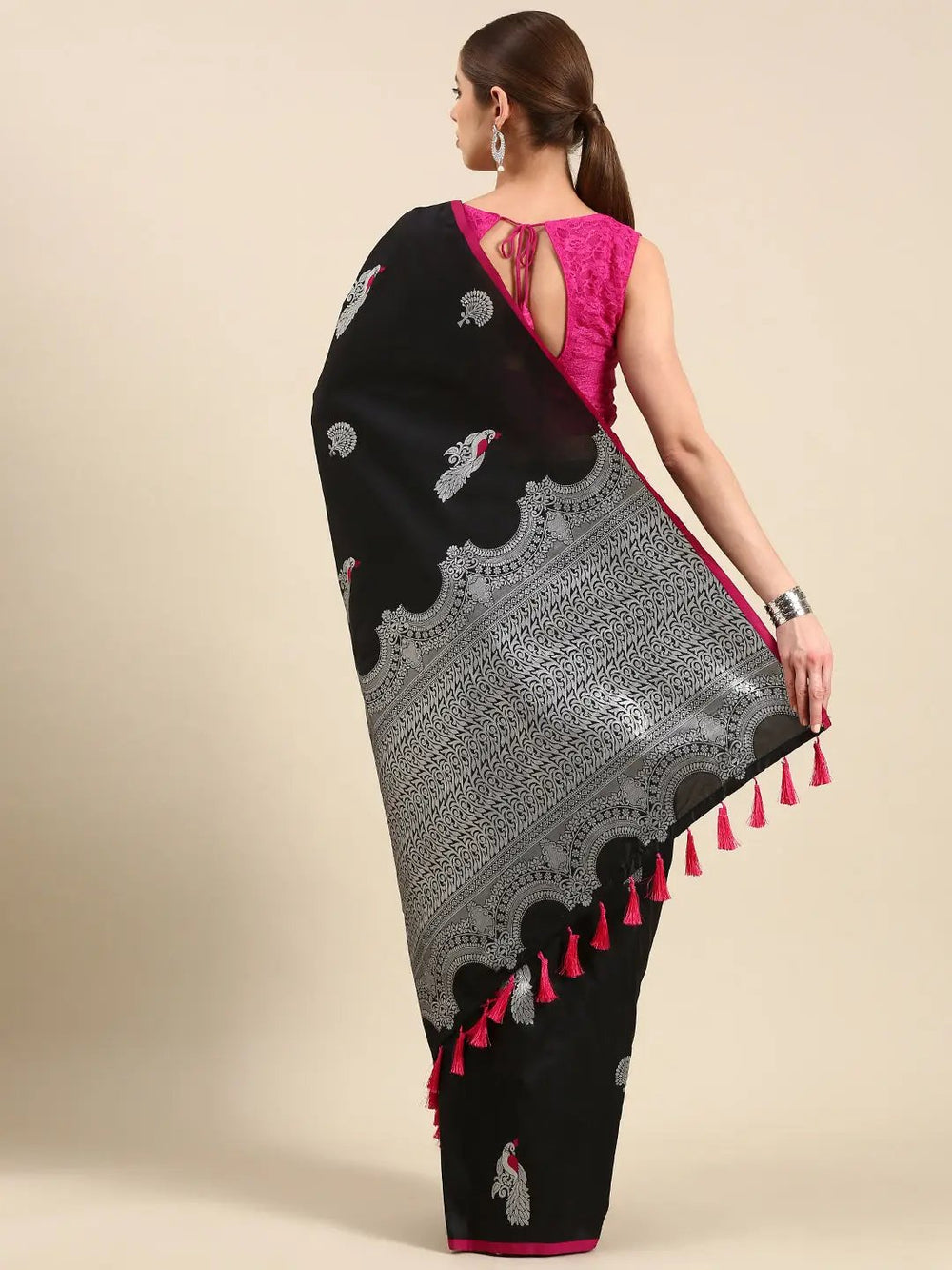  Pure Banarasi Katan Silk Kanchi Zari Weaving Saree