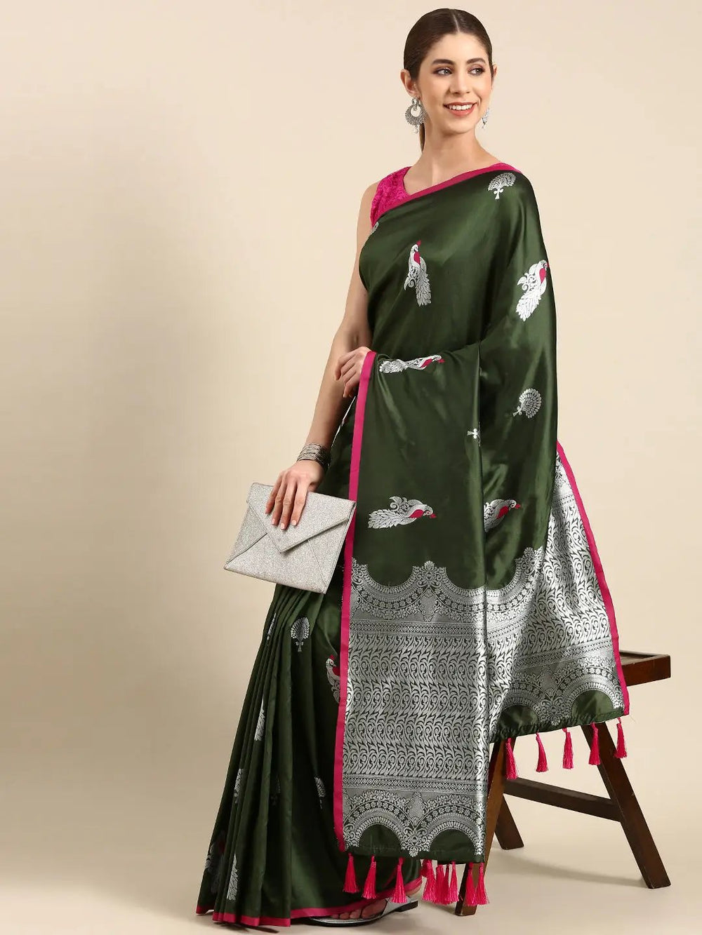  Pure Banarasi Katan Silk Kanchi Zari Weaving Saree