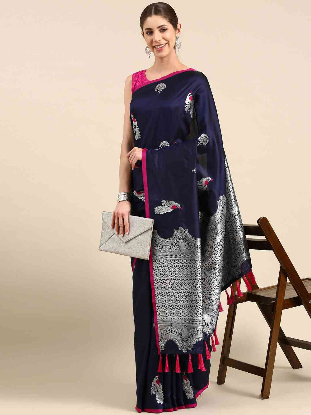  Pure Banarasi Katan Silk Kanchi Zari Weaving Saree