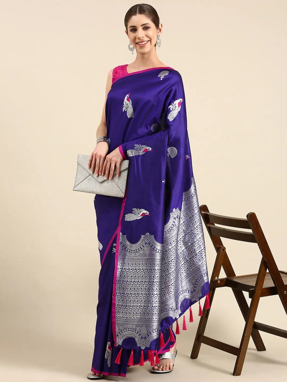  Pure Banarasi Katan Silk Kanchi Zari Weaving Saree