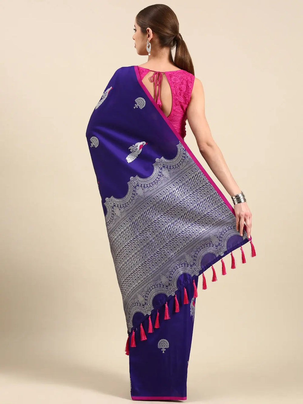  Pure Banarasi Katan Silk Kanchi Zari Weaving Saree