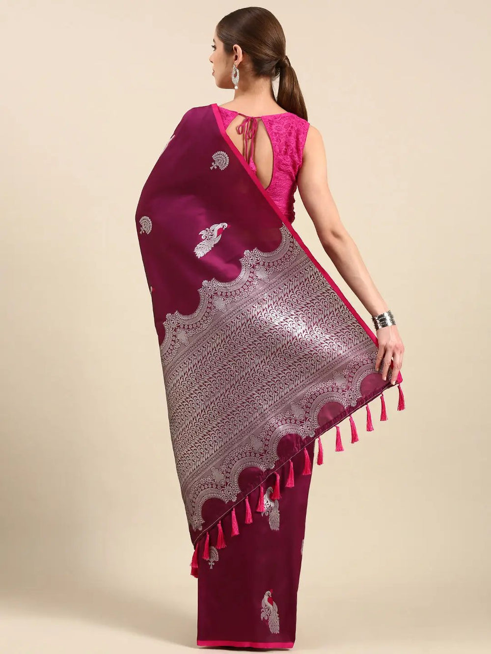  Pure Banarasi Katan Silk Kanchi Zari Weaving Saree