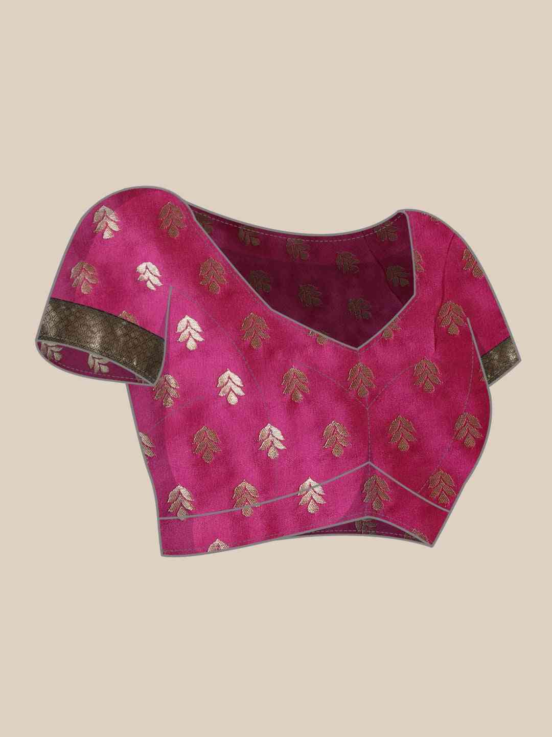 Banarasi Bottle Green Ethnic Motifs Silk Saree