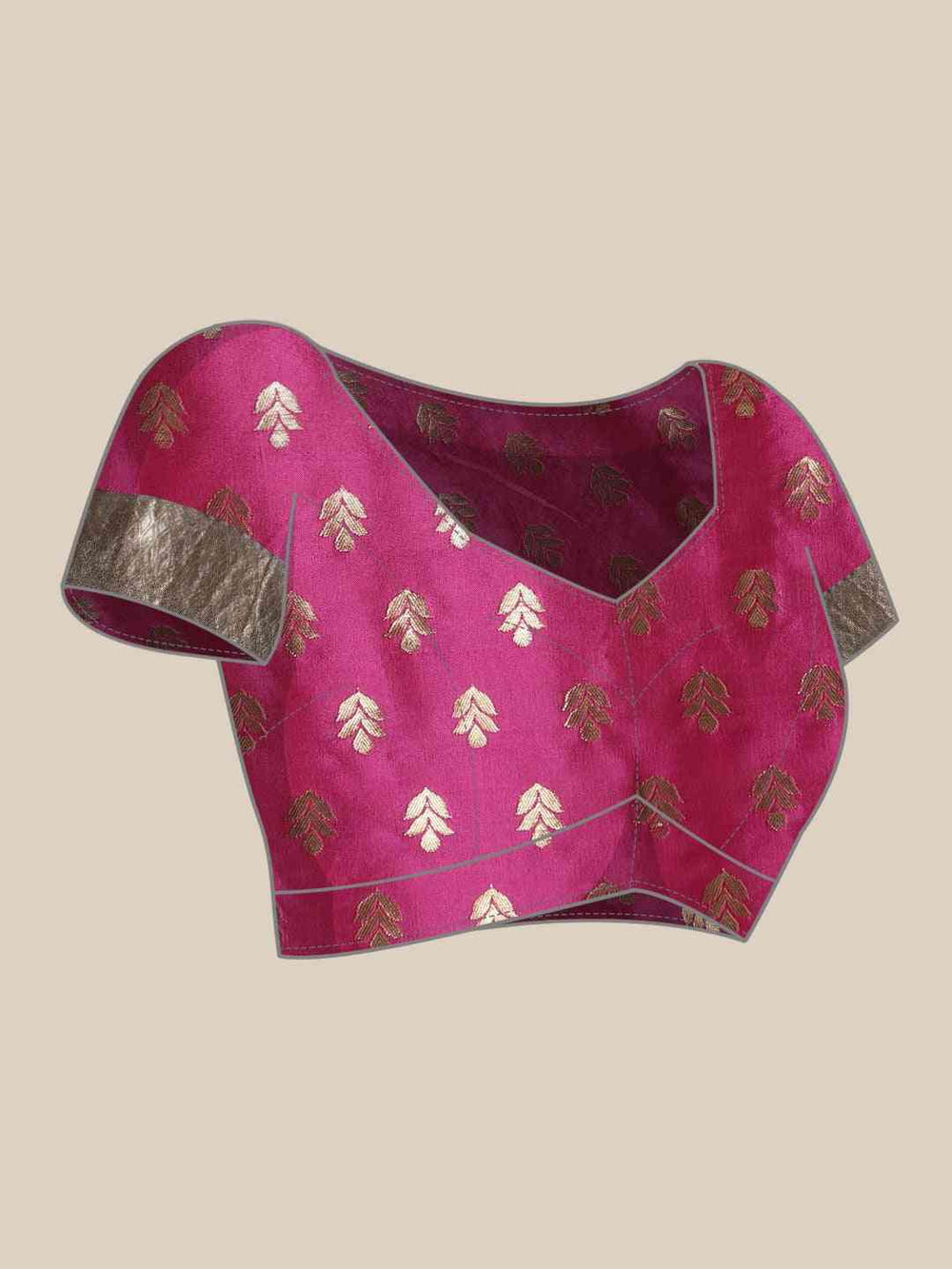 Stylish Grey Ethnic Motifs Banarasi Silk Saree 