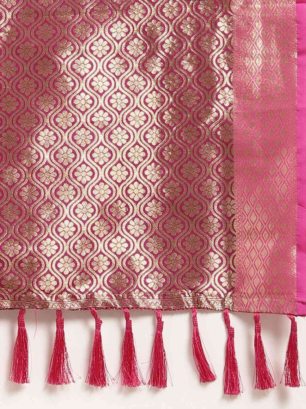 Stylish Teal Colour Ethnic Motifs Print Banarasi Silk Saree