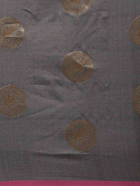  Beautiful Bollywood Grey Colour Silk Banarasi Saree
