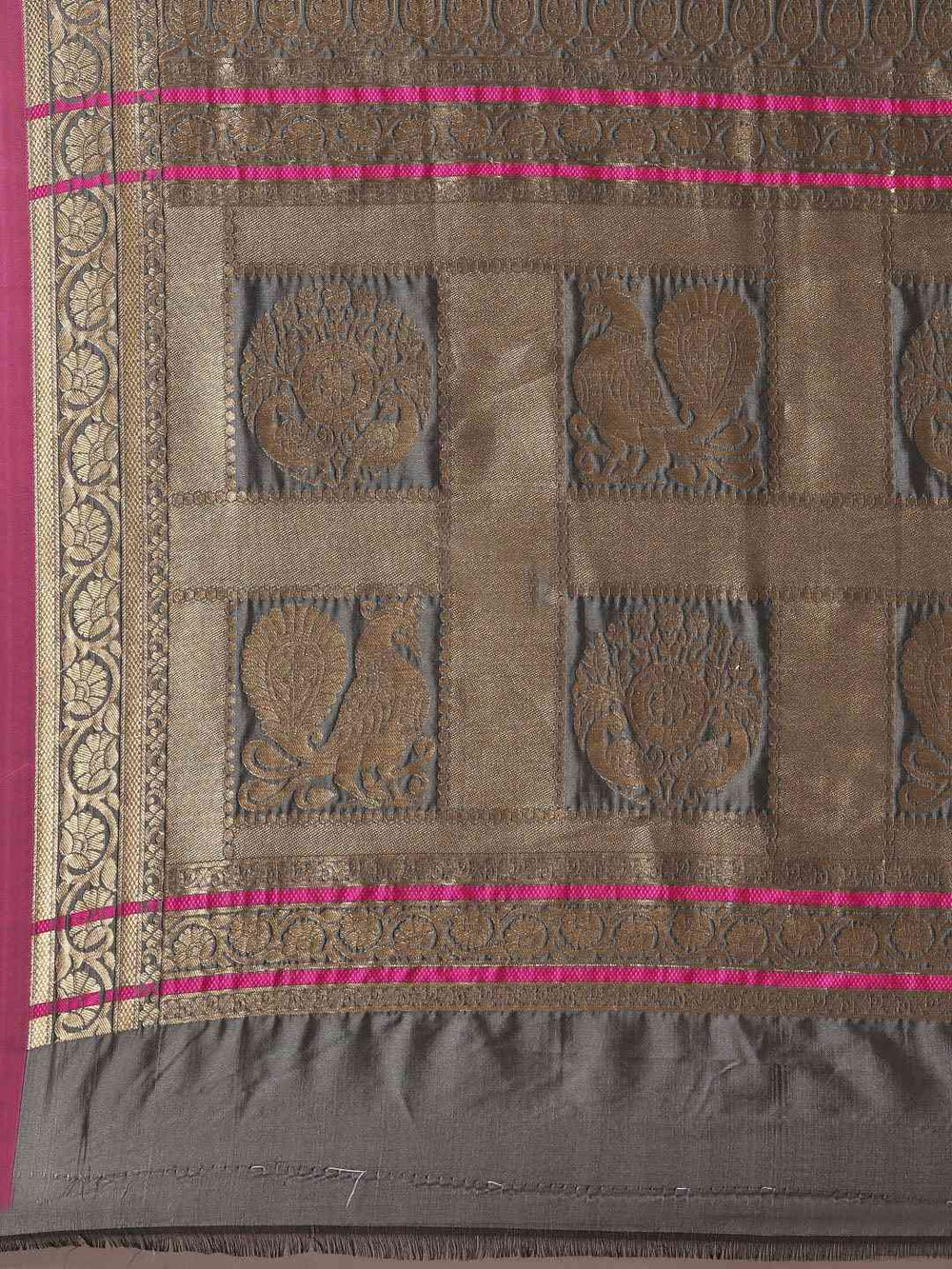 Banarasi Grey Colour Silk Woven Design Saree 