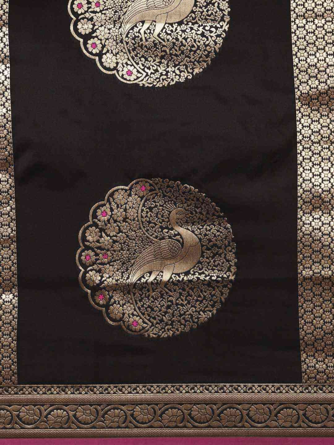Coffee Brown Banarasi Silk Saree With Woven Designs