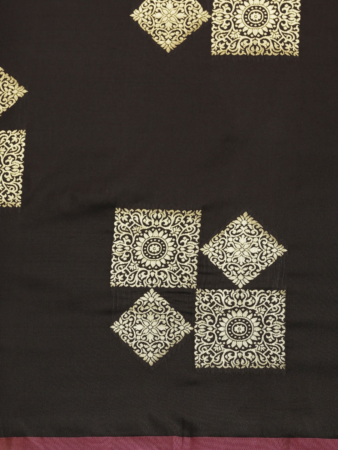Stylish Kanjivaram Black Colour Silk Blend Saree
