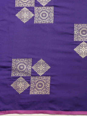 Stylish Kanjivaram Indigo Colour Silk Blend Saree 