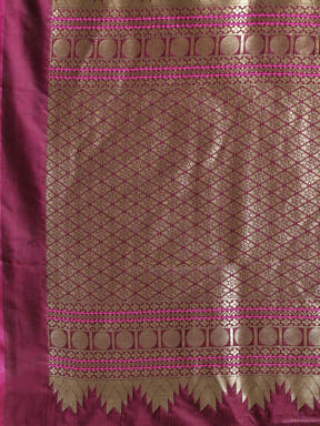 Styles Kanjivaram Burgundy Colour Silk Blend Saree
