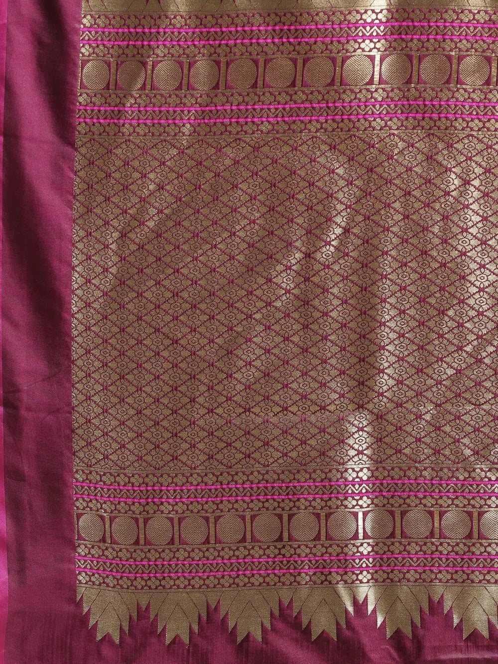 Styles Kanjivaram Burgundy Colour Silk Blend Saree