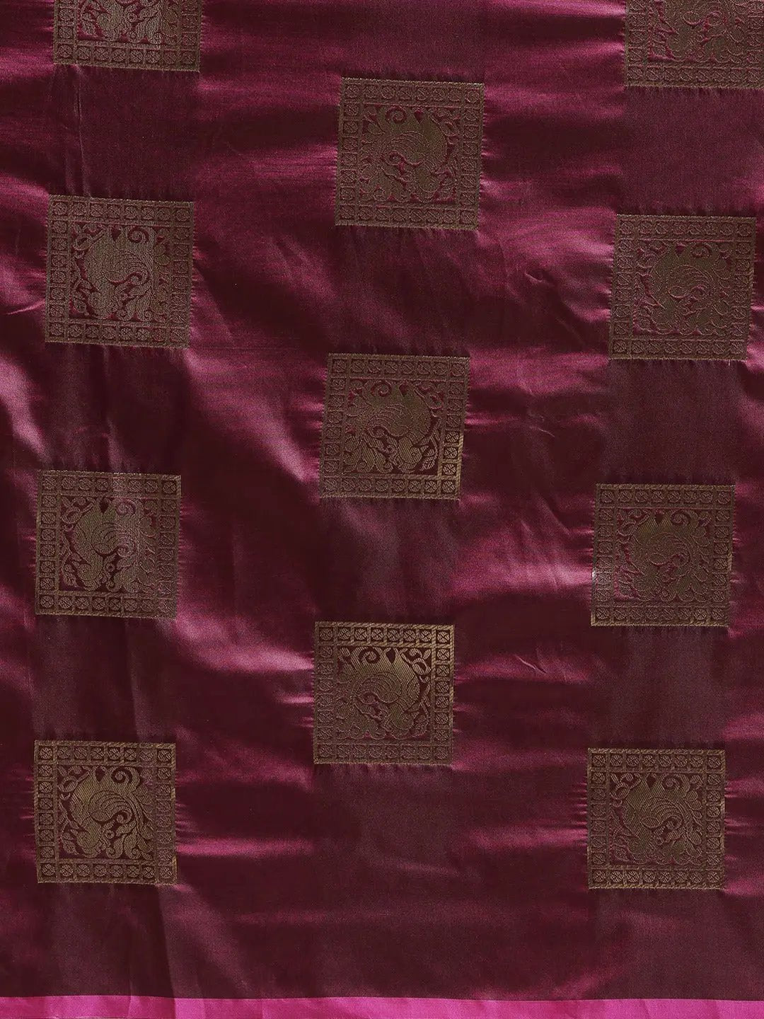 Styles Kanjivaram Burgundy Colour Silk Blend Saree