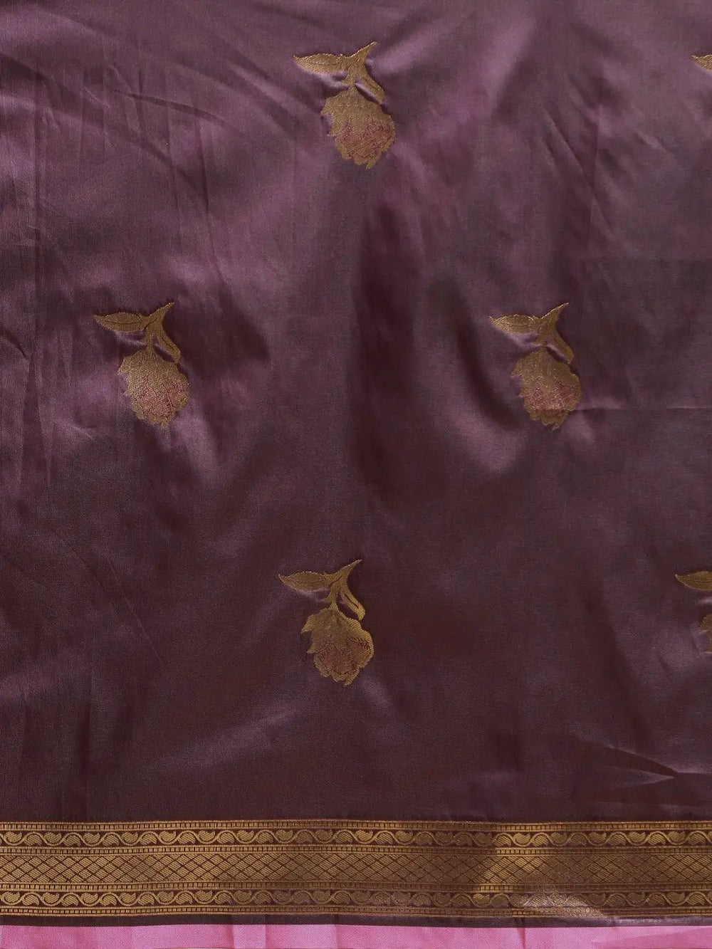 Traditional Banarasi Woven Design Burgundy Colour Silk Saree 