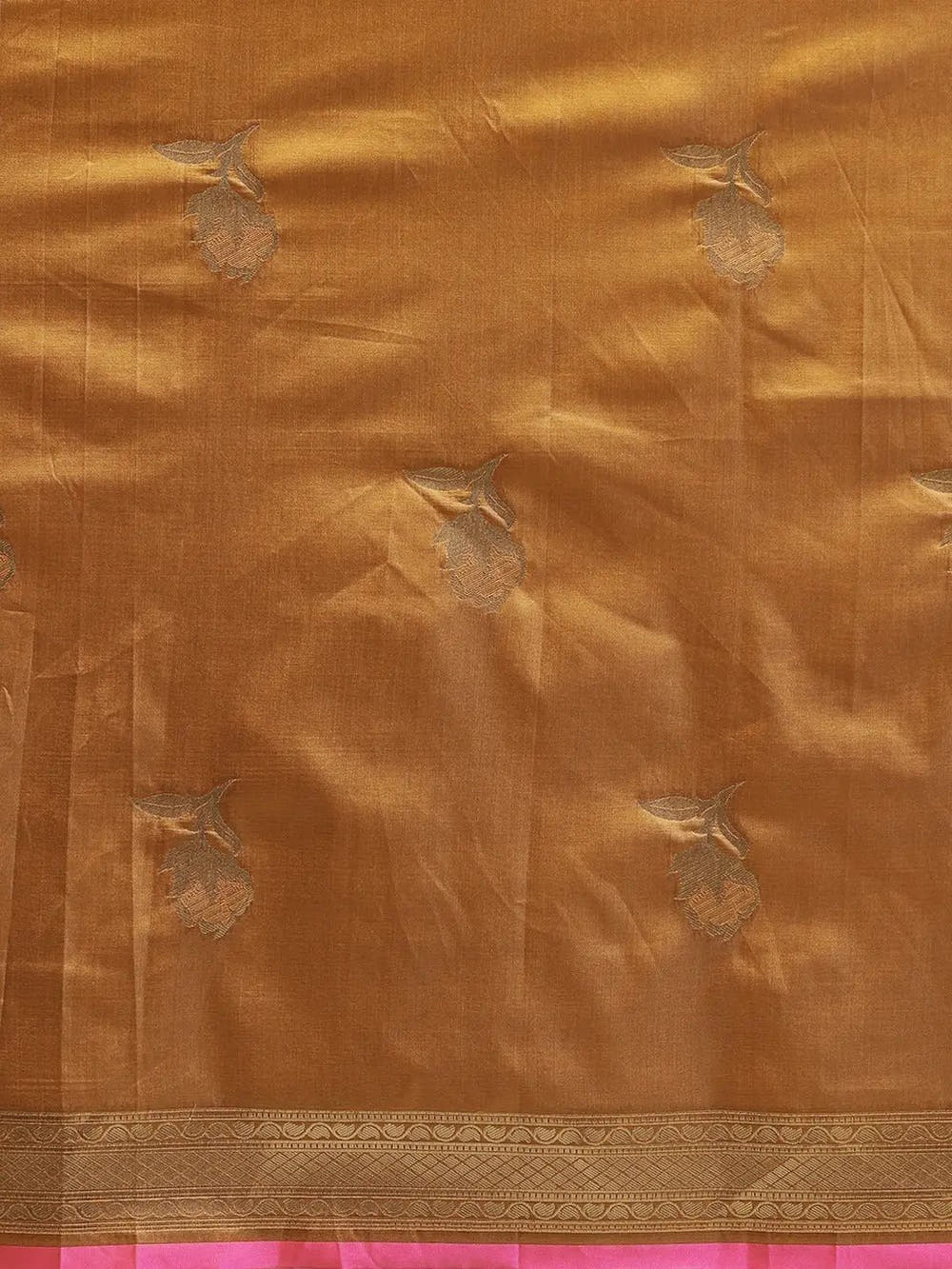 Banarasi Mustard Colour Silk Woven Design Saree Collection