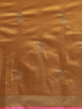 Banarasi Mustard Colour Silk Woven Design Saree Collection