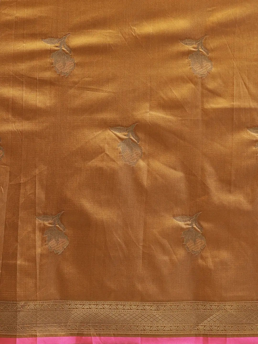 Banarasi Mustard Colour Silk Woven Design Saree Collection
