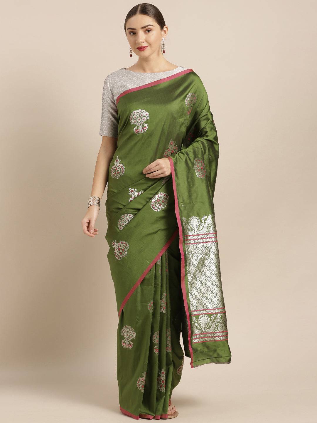 Banarasi Soft Silk Kanchi Zari Weaving Saree 