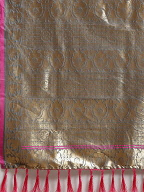  Banarasi Ethnic Motifs Grey Colour Saree Collection