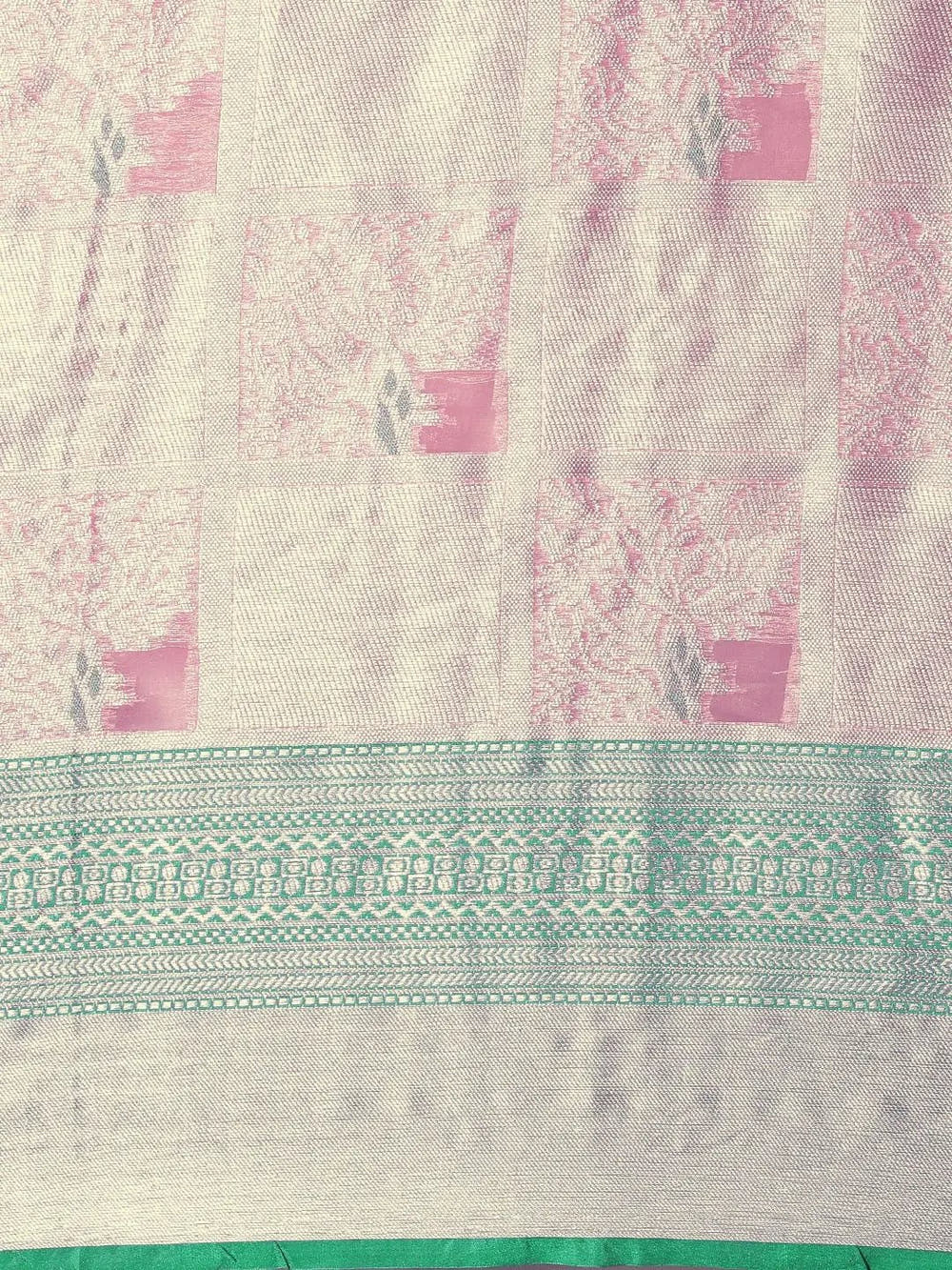 Kora Silk Banarasi Saree With Zari border